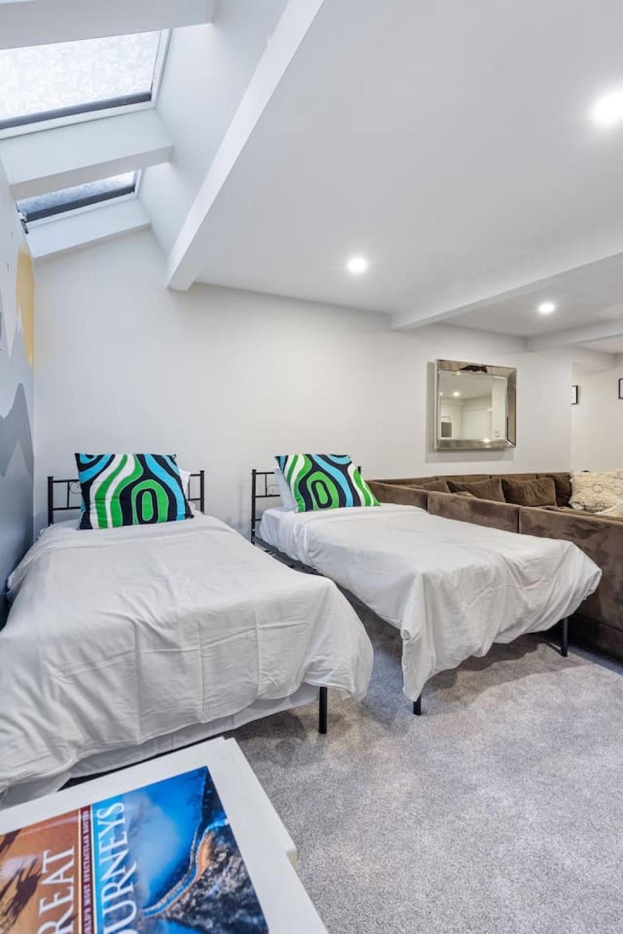 Cozy Basement With Skylights